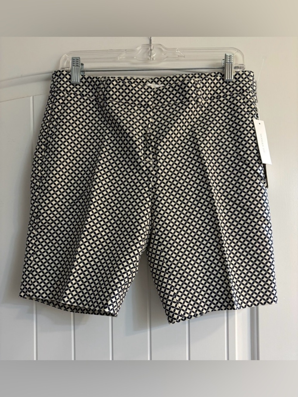 🌸Dalia Navy & Cream Geometric Shorts
